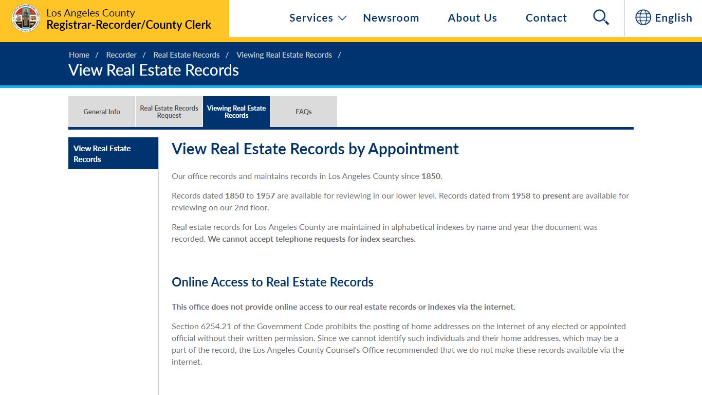 View Real Estate Records - LAVote.gov